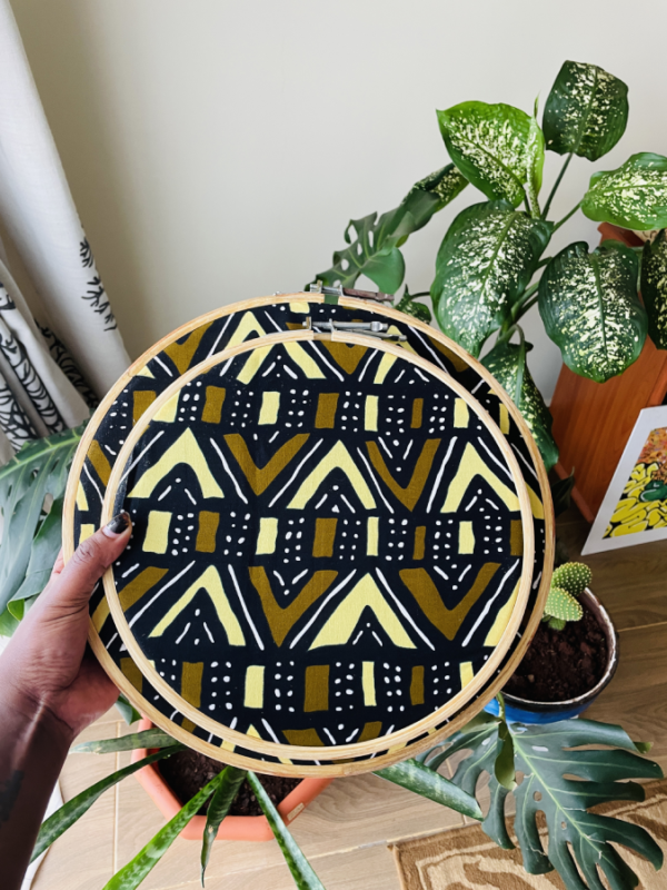 embroidery loop wall hanging