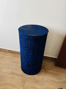 Blue ottoman