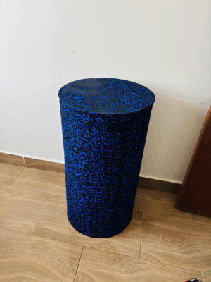 Blue ottoman